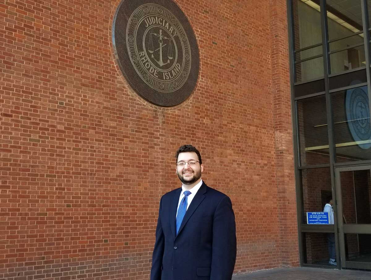 Jeremy M. Rix standing outside courthouse